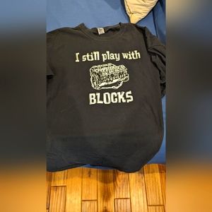 "I still play with blocks" men's T-shirt size 3XL